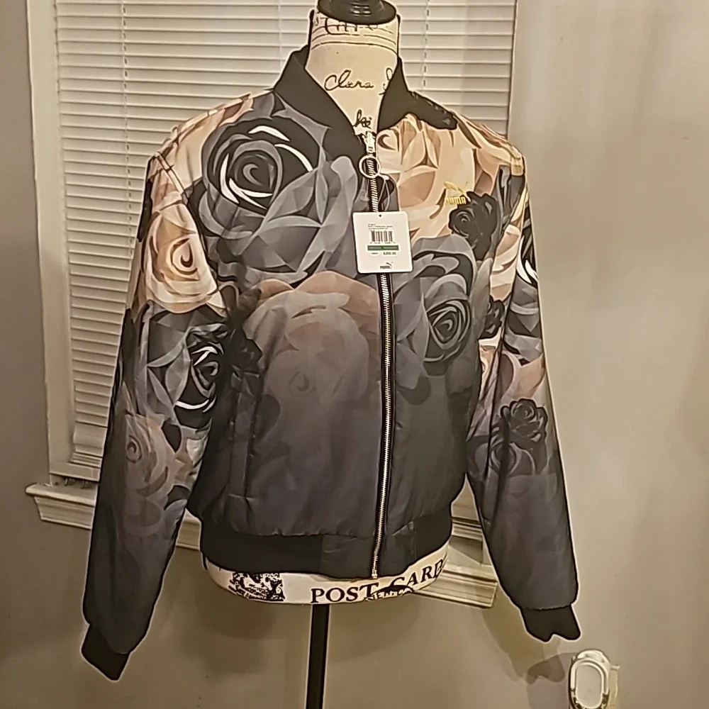 PUMA x CAREAUX BOMBER Reversible JACKET Floral Size Large - Picture 8 of 13